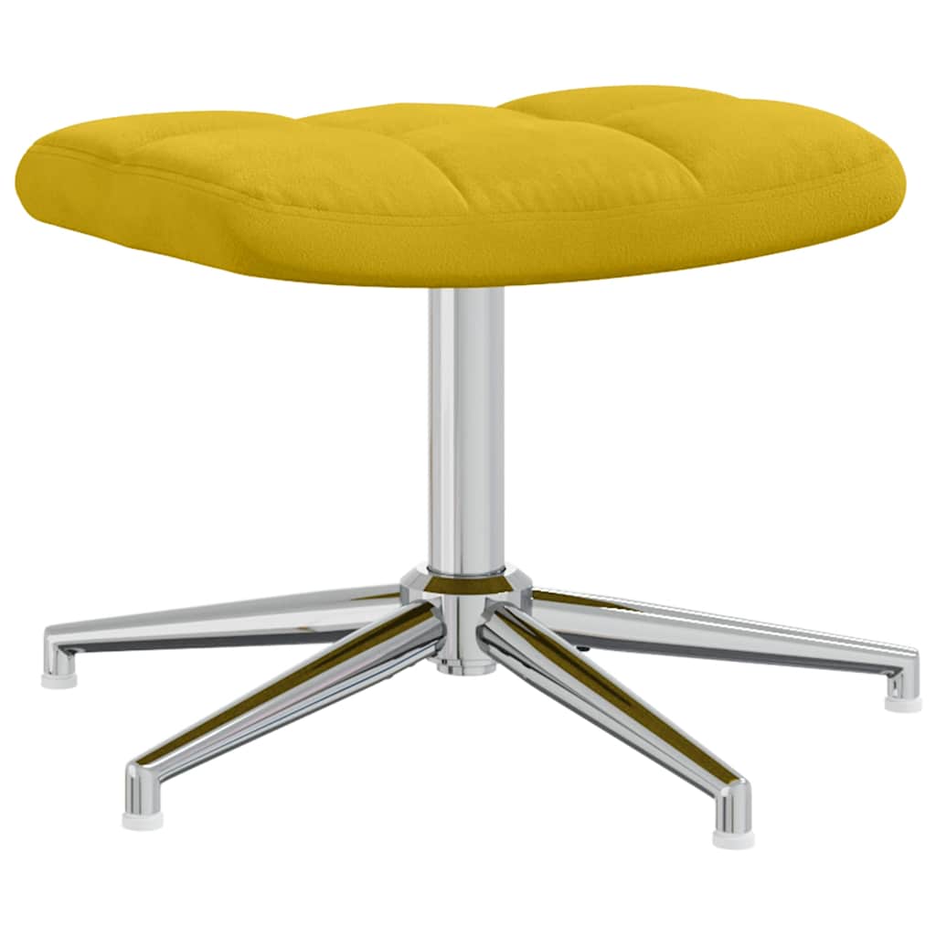 vidaXL Relaxsessel mit Hocker Senfgelb Samt