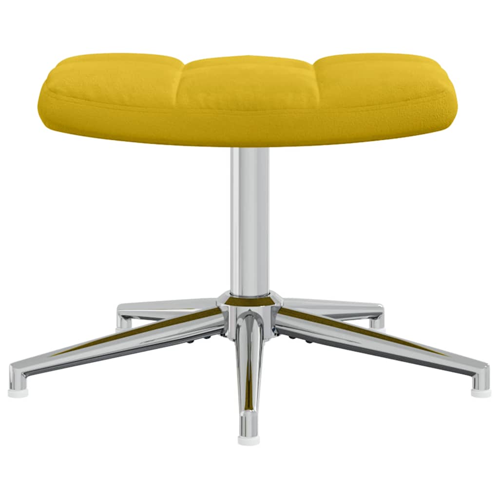 vidaXL Relaxsessel mit Hocker Senfgelb Samt
