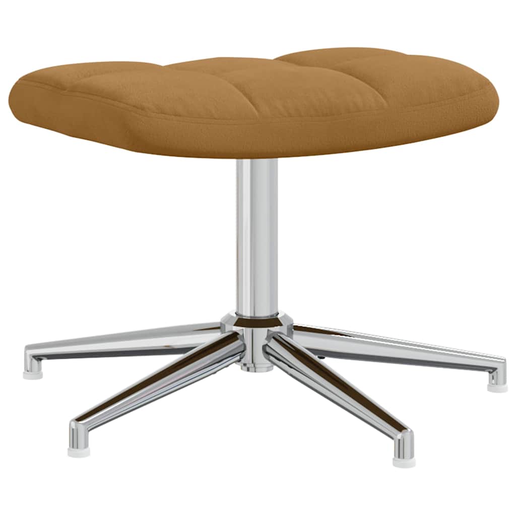 vidaXL Relaxsessel mit Hocker Braun Samt