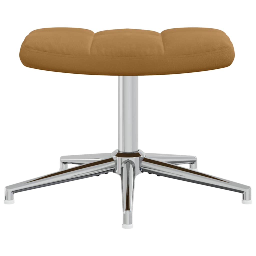 vidaXL Relaxsessel mit Hocker Braun Samt