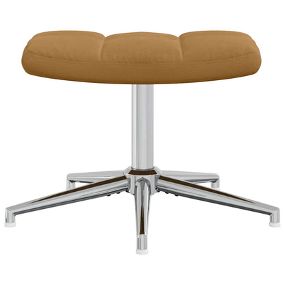 vidaXL Relaxsessel mit Hocker Braun Samt