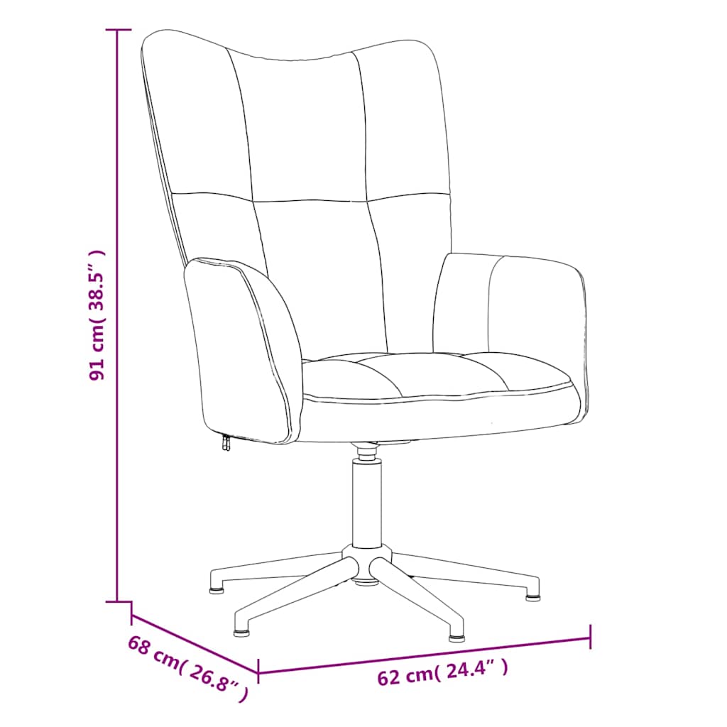 vidaXL Relaxsessel mit Hocker Braun Samt