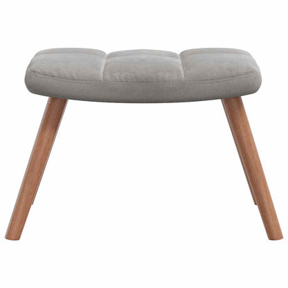 Schaukelstuhl mit Hocker Hellgrau Samt