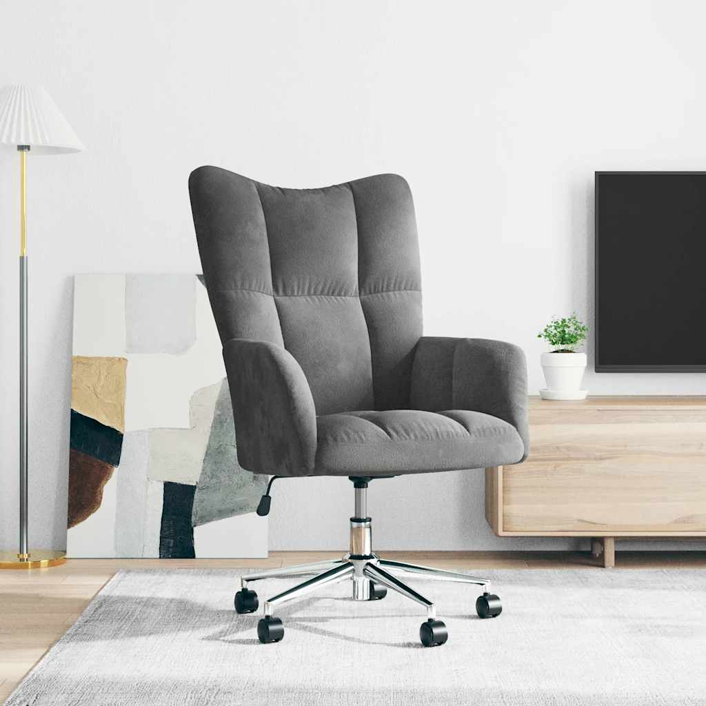 vidaXL Relaxsessel Dunkelgrau Samt
