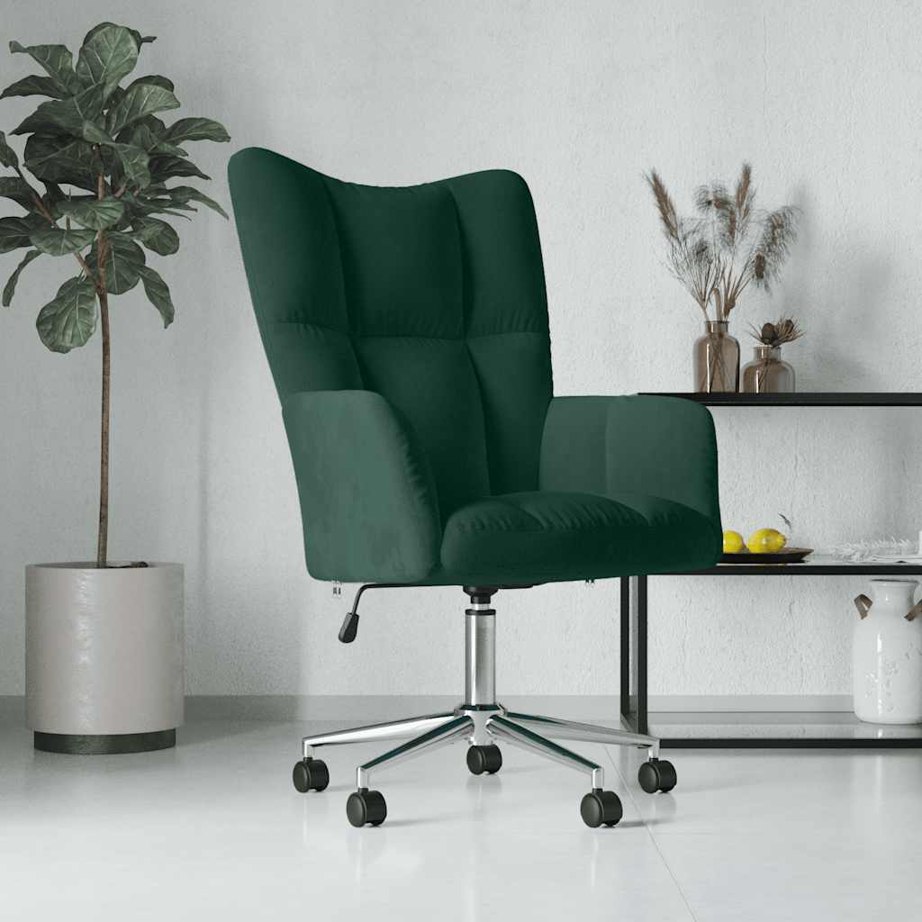 vidaXL Relaxsessel Dunkelgrün Samt