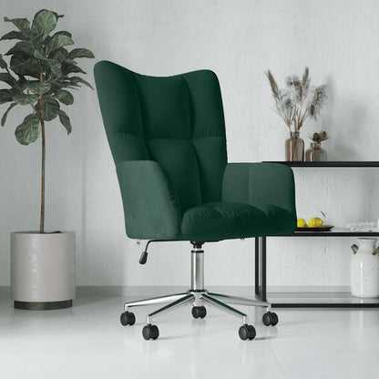 vidaXL Relaxsessel Dunkelgrün Samt