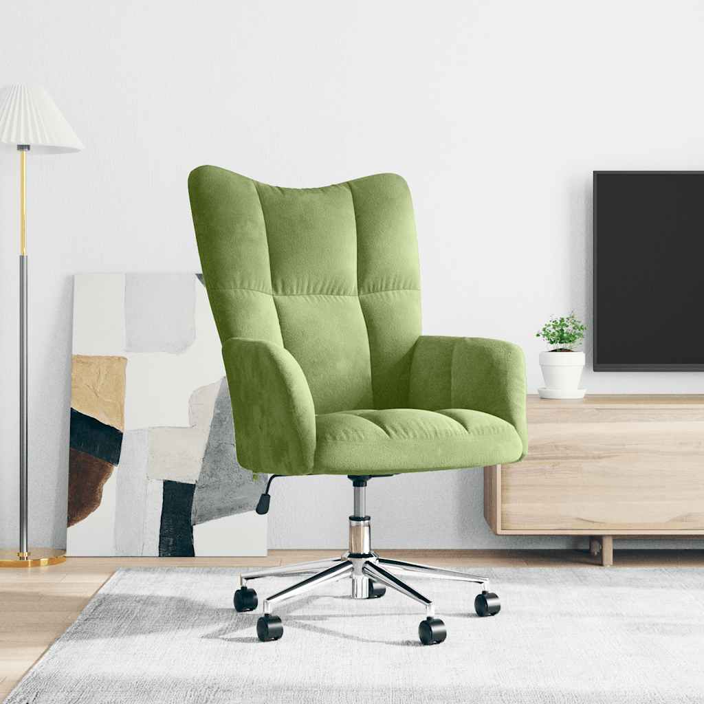 vidaXL Relaxsessel Hellgrün Samt