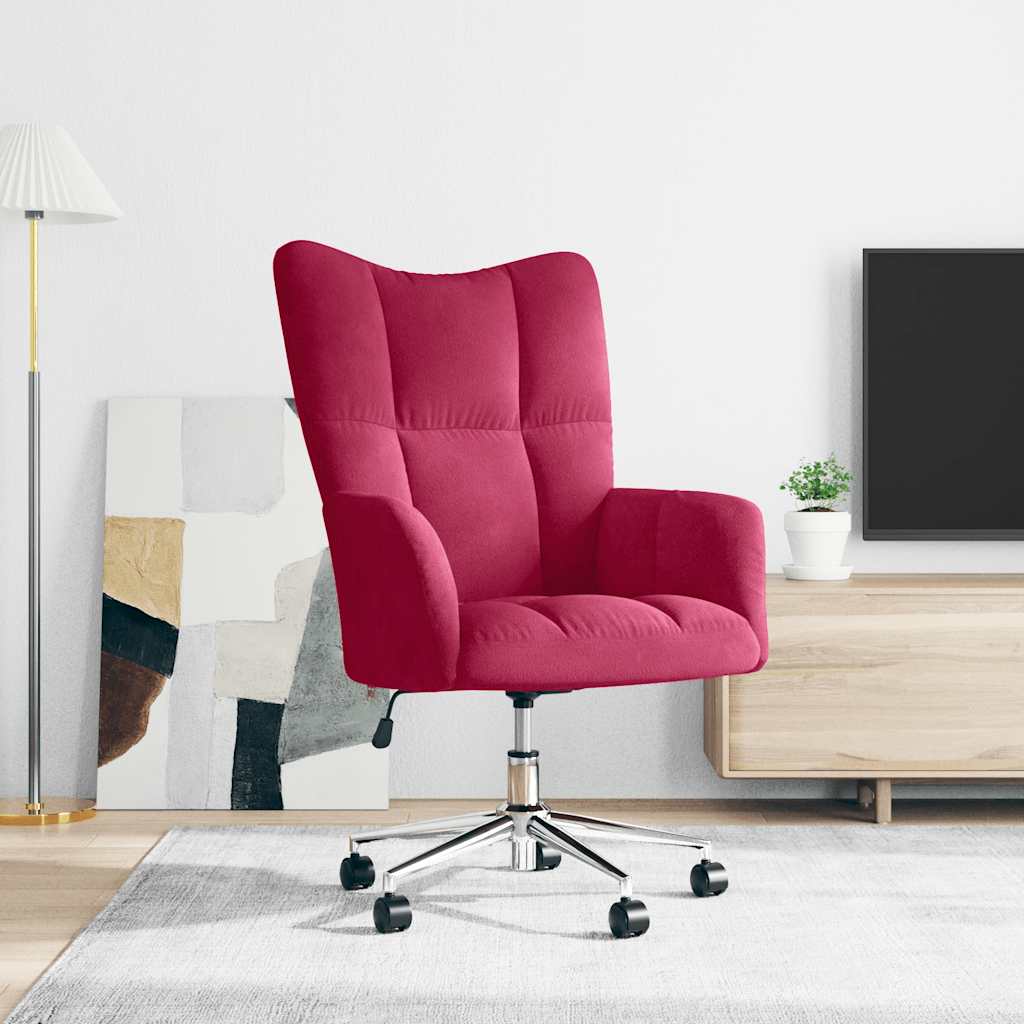 vidaXL Relaxsessel Weinrot Samt