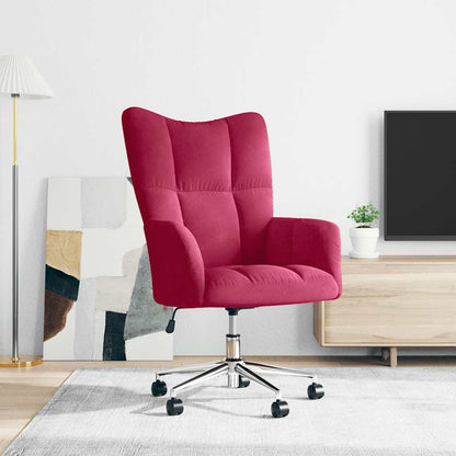 vidaXL Relaxsessel Weinrot Samt