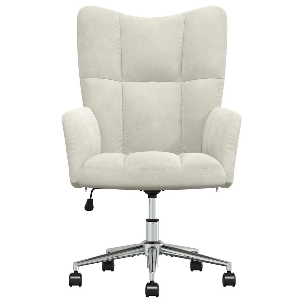 vidaXL Relaxsessel Cremeweiß Samt