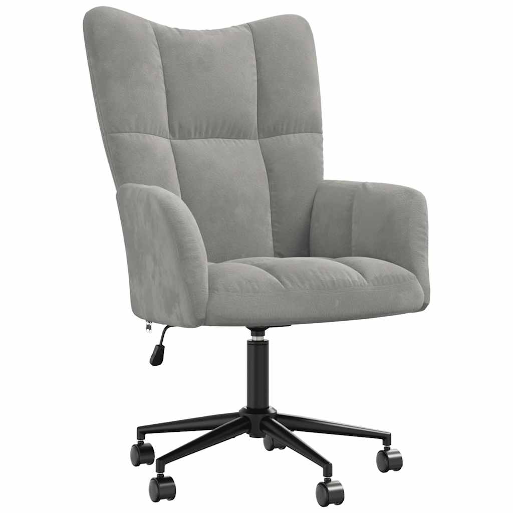 vidaXL Relaxsessel Hellgrau Samt