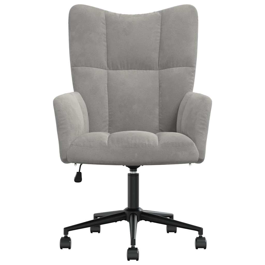 vidaXL Relaxsessel Hellgrau Samt