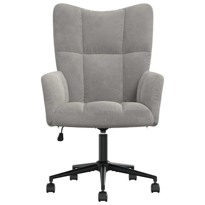 vidaXL Relaxsessel Hellgrau Samt