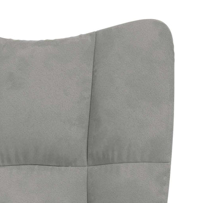 vidaXL Relaxsessel Hellgrau Samt