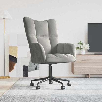 vidaXL Relaxsessel Hellgrau Samt