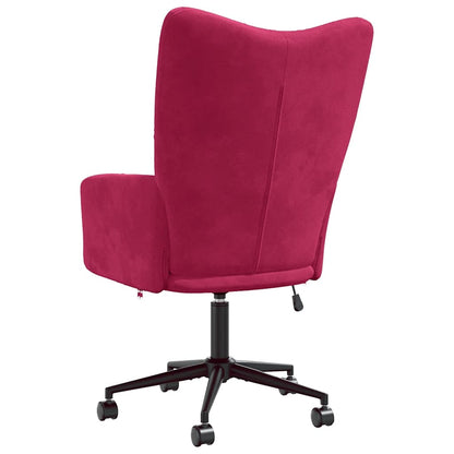 vidaXL Relaxsessel Weinrot Samt