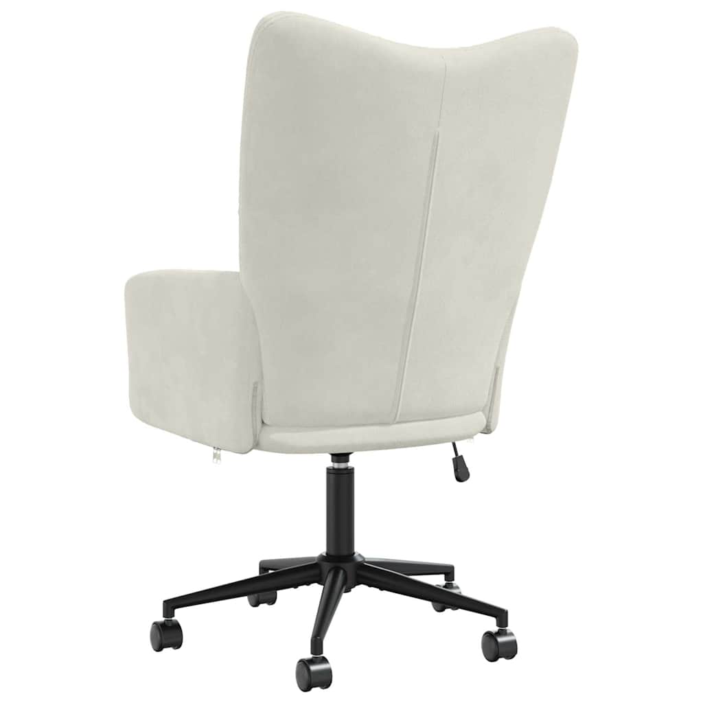 vidaXL Relaxsessel Cremeweiß Samt