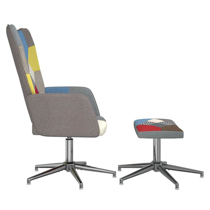 vidaXL Relaxsessel mit Hocker Patchwork Stoff