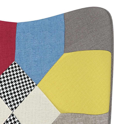 vidaXL Relaxsessel mit Hocker Patchwork Stoff