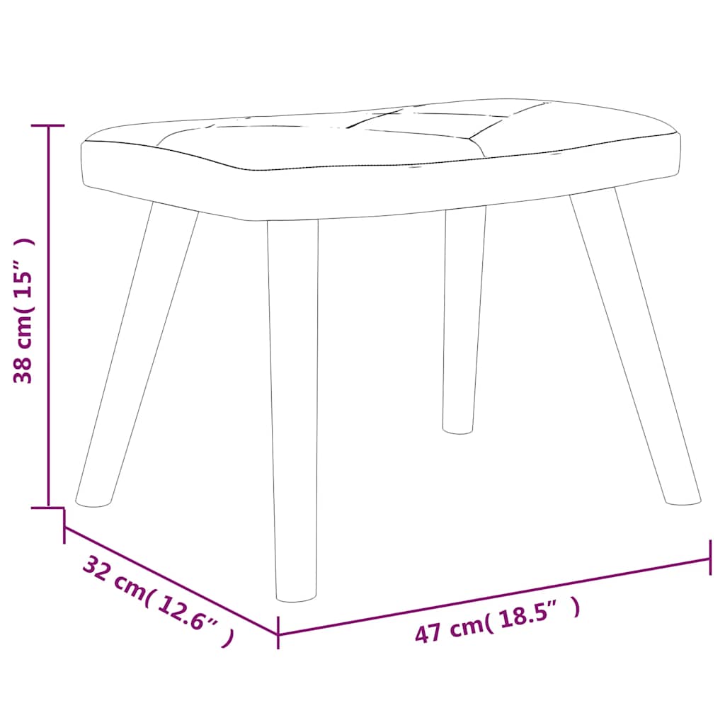 vidaXL Relaxsessel mit Hocker Patchwork Stoff