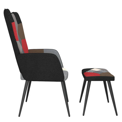vidaXL Relaxsessel mit Hocker Patchwork Stoff