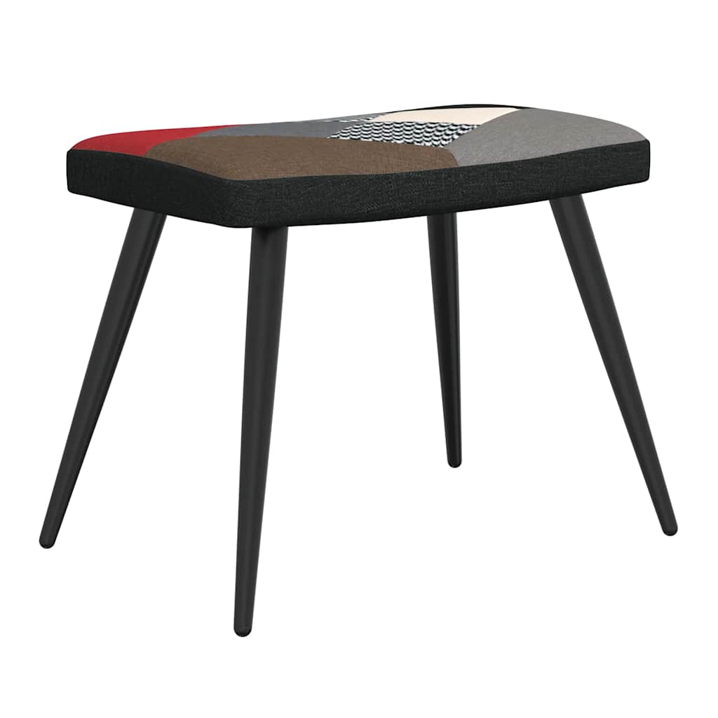vidaXL Relaxsessel mit Hocker Patchwork Stoff