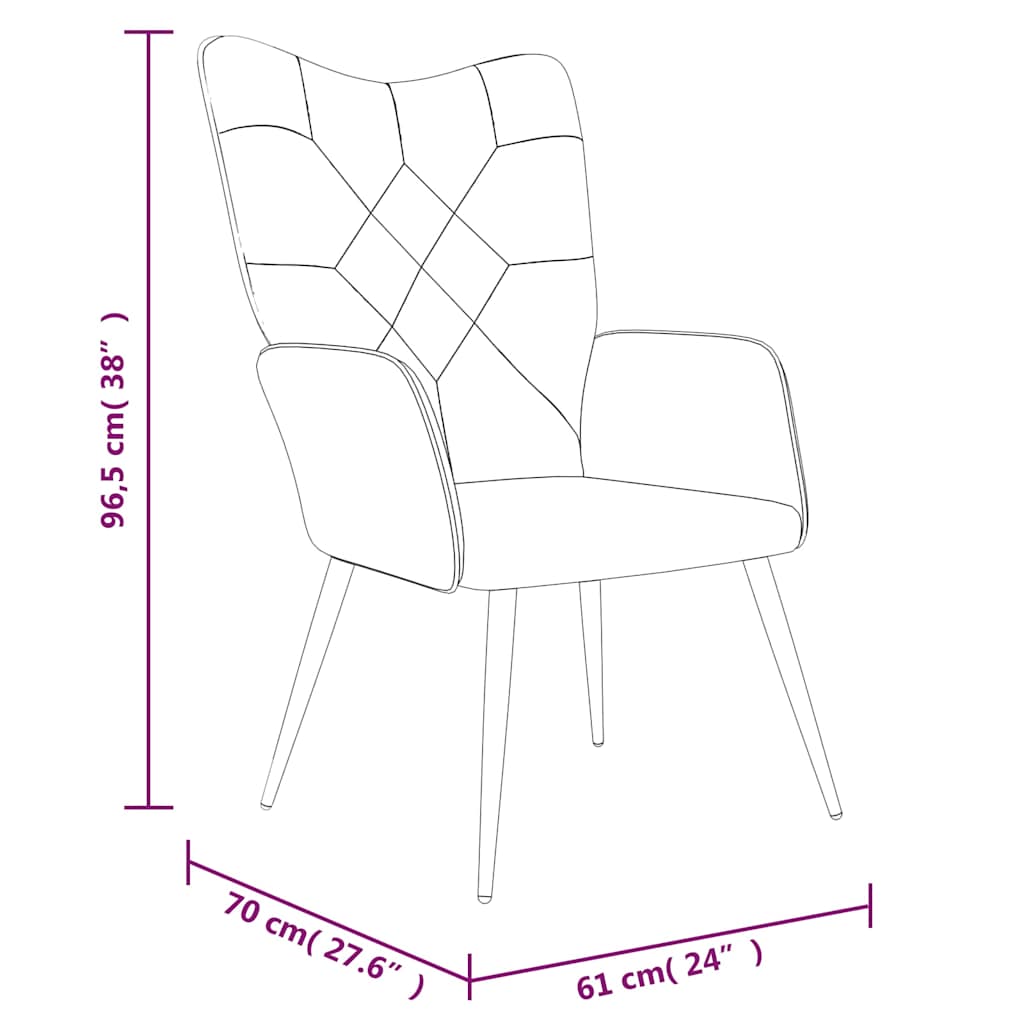 vidaXL Relaxsessel mit Hocker Patchwork Stoff