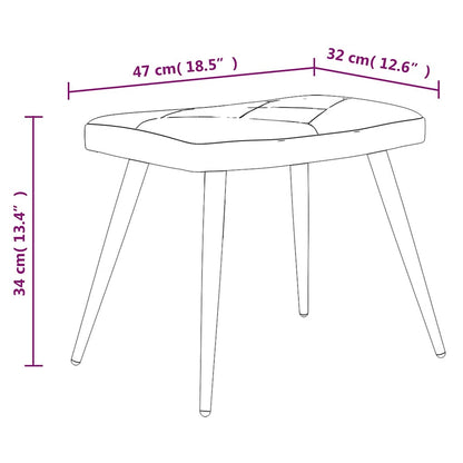 vidaXL Relaxsessel mit Hocker Patchwork Stoff