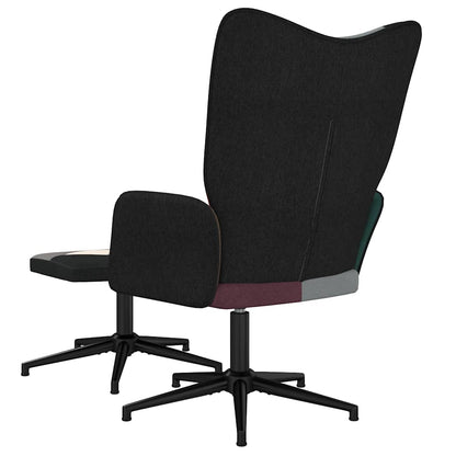 vidaXL Relaxsessel mit Hocker Patchwork Stoff