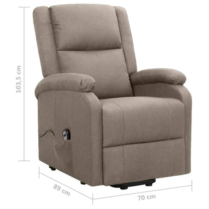 vidaXL Aufstehsessel Taupe Stoff