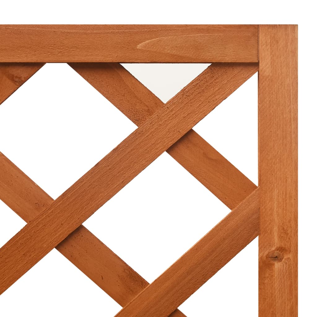 vidaXL Treillis d'angle avec jardinière 40x40x150cm Bois de sapin massif