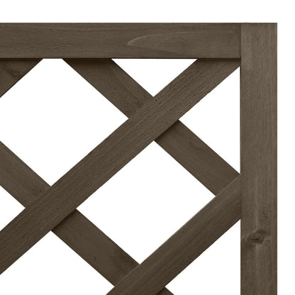 vidaXL Treillis d'angle avec jardinière Gris 40x40x150 cm Bois de sapin massif