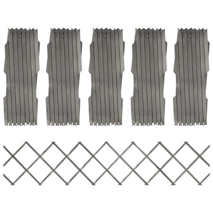 vidaXL Rankzäune 5 Stk. Grau Massivholz Tanne 180x30 cm