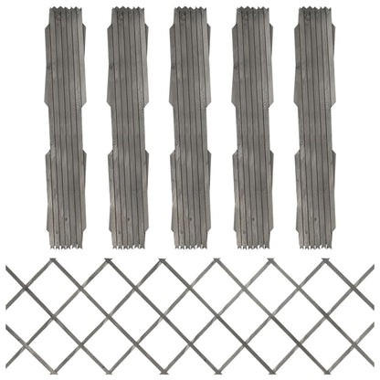 vidaXL Rankzäune 5 Stk. Grau Massivholz Tanne 180x60 cm