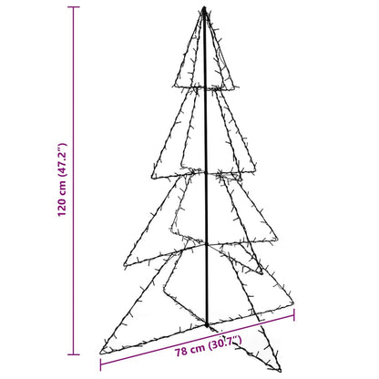 vidaXL Weihnachtsbaum in Kegelform 160 LEDs Indoor & Outdoor 78x120 cm