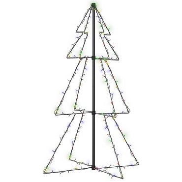 vidaXL Weihnachtsbaum in Kegelform 160 LEDs Indoor & Outdoor 78x120 cm