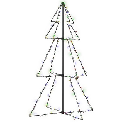 vidaXL Weihnachtsbaum in Kegelform 160 LEDs Indoor & Outdoor 78x120 cm