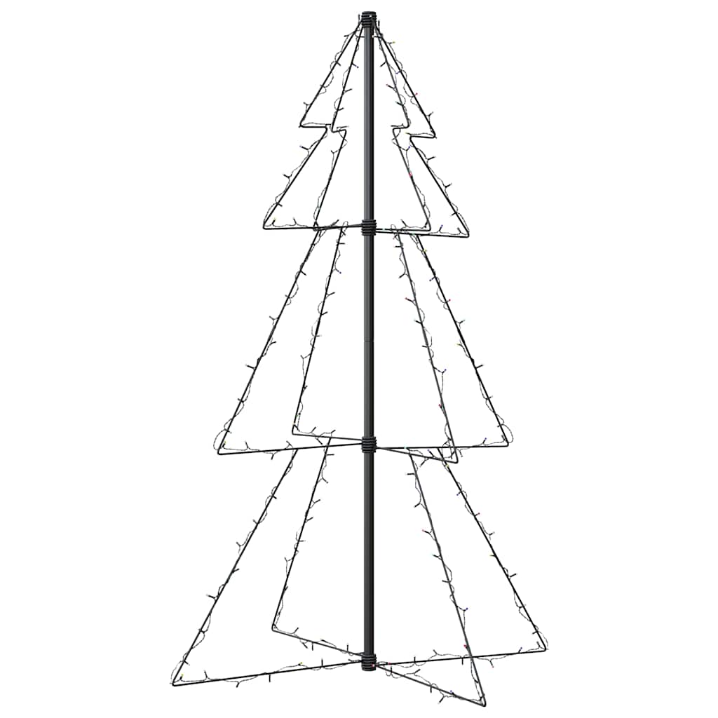 vidaXL Weihnachtsbaum in Kegelform 160 LEDs Indoor & Outdoor 78x120 cm