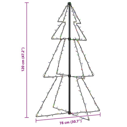 vidaXL Weihnachtsbaum in Kegelform 160 LEDs Indoor & Outdoor 78x120 cm
