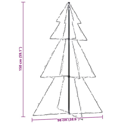 vidaXL Weihnachtsbaum in Kegelform 200 LEDs Indoor Outdoor 98x150 cm