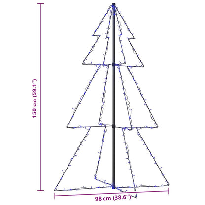 vidaXL Weihnachtsbaum in Kegelform 200 LEDs Indoor Outdoor 98x150 cm