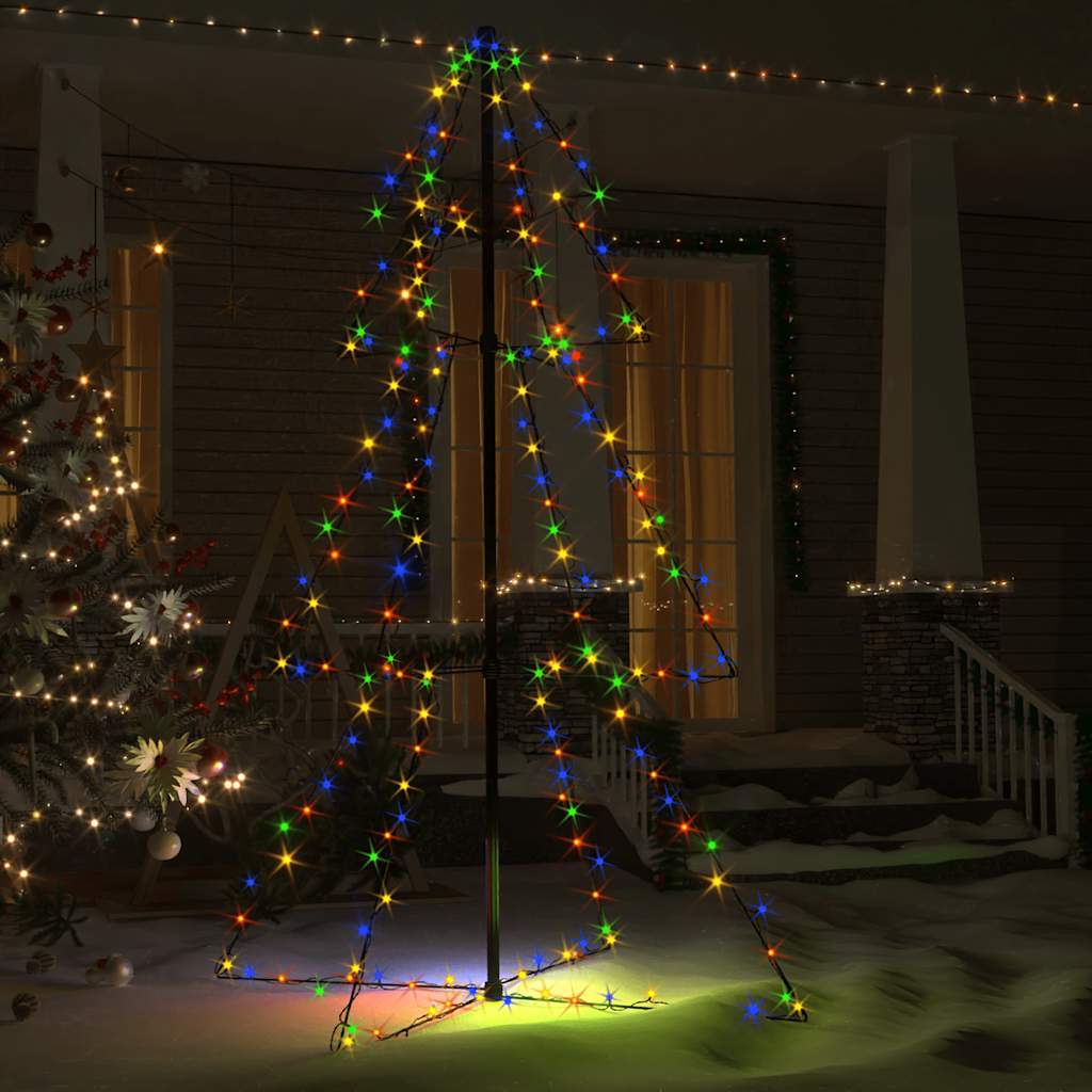 vidaXL Weihnachtsbaum in Kegelform 200 LEDs Indoor Outdoor 98x150 cm