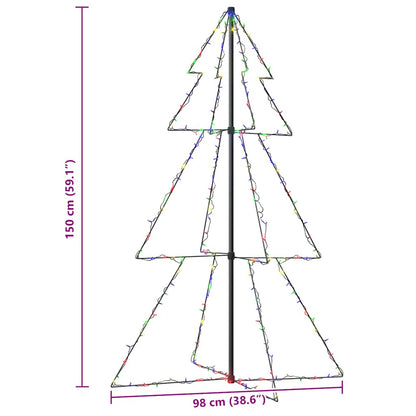 vidaXL Weihnachtsbaum in Kegelform 200 LEDs Indoor Outdoor 98x150 cm