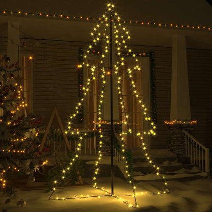 vidaXL Weihnachtsbaum in Kegelform 240 LEDs Indoor Outdoor 118x180 cm