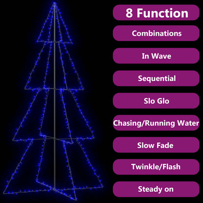 vidaXL Weihnachtsbaum in Kegelform 360 LEDs Indoor Outdoor 143x250 cm