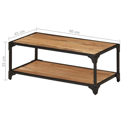 vidaXL Table basse 90x45x35 cm Bois d'acacia massif