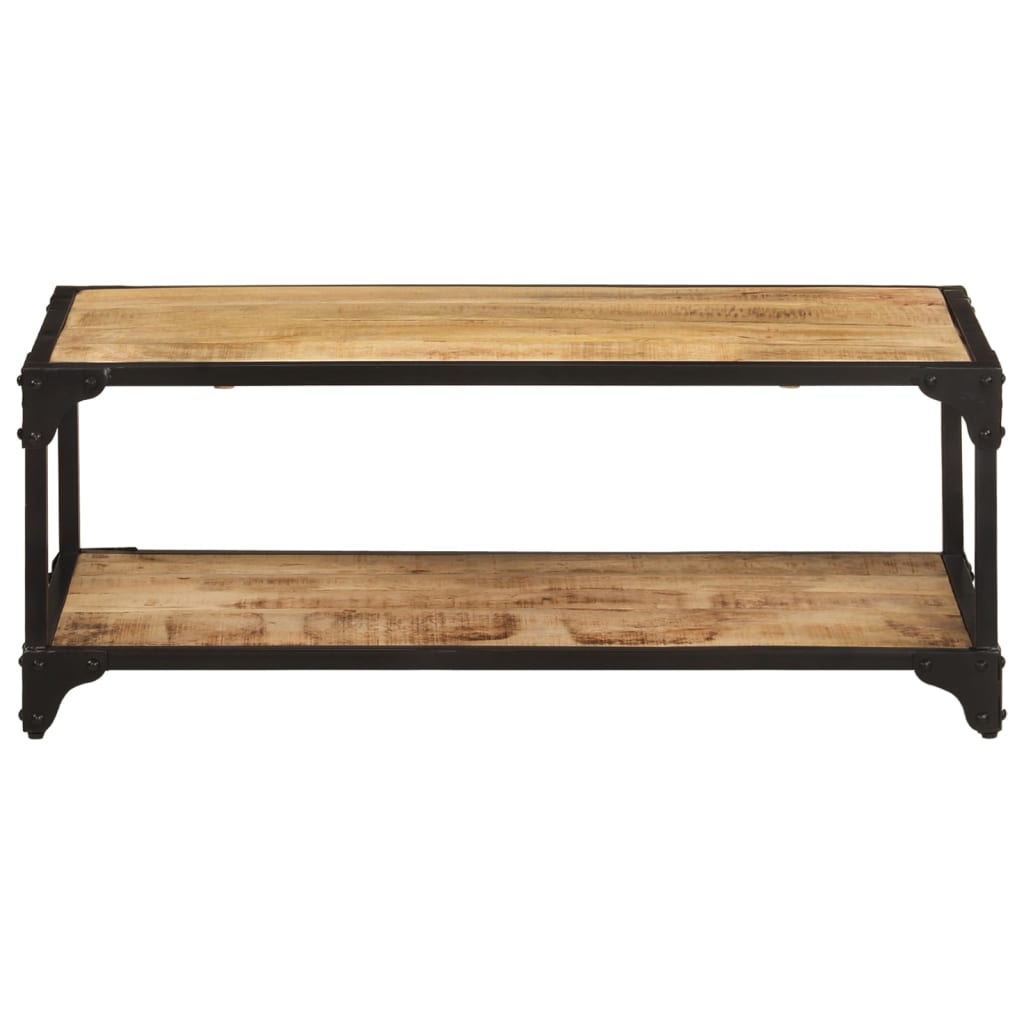 vidaXL Table basse 90x45x35 cm Bois de manguier massif brut