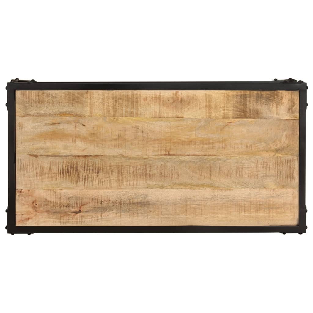 vidaXL Table basse 90x45x35 cm Bois de manguier massif brut