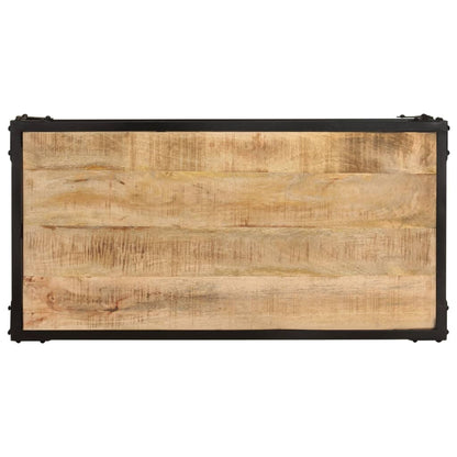 vidaXL Table basse 90x45x35 cm Bois de manguier massif brut