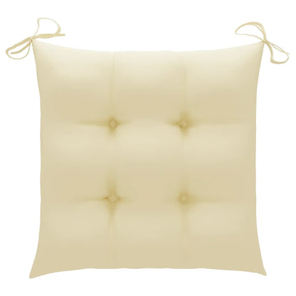 Klappbare Gartenstühle mit Kissen 6 Stk. Massivholz Teak